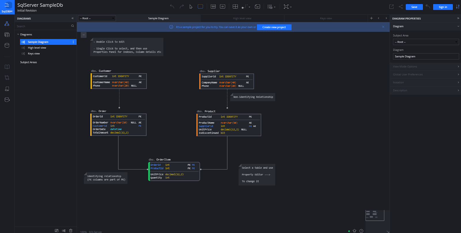 Relational Database Schema Design Tool: sqlDBM Interface | Hevo Data